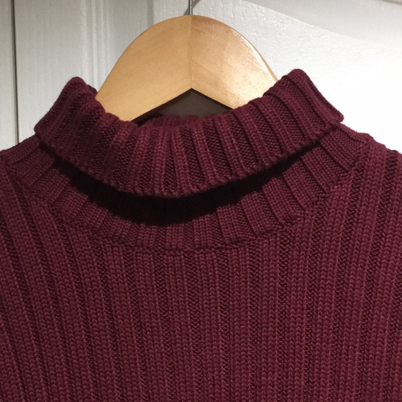 A&F Men’s maroon Cotton Blend TurtleNeck Sweater L - Picture 3 of 6